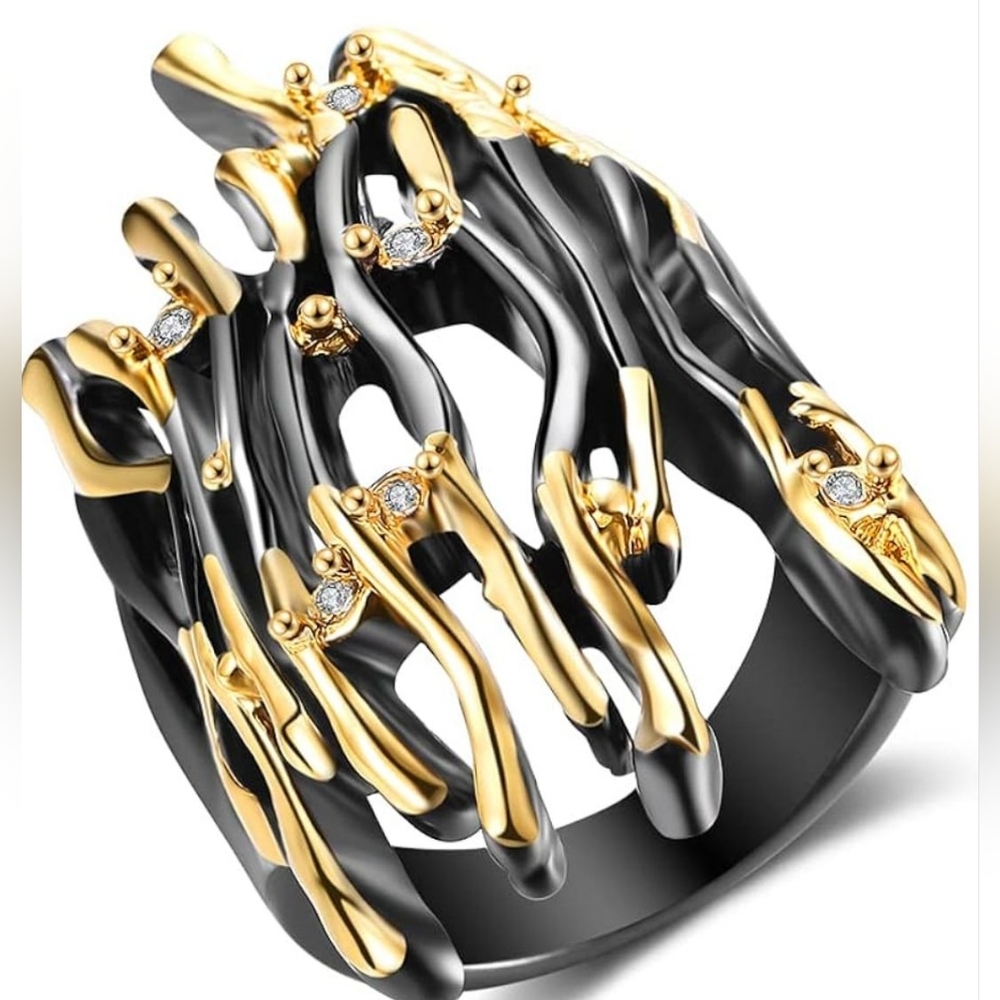 Branch Shape Statement Ring - image 1